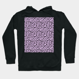 Dalmatian Animal Print Spots Black Lavender Purple Dots Hoodie